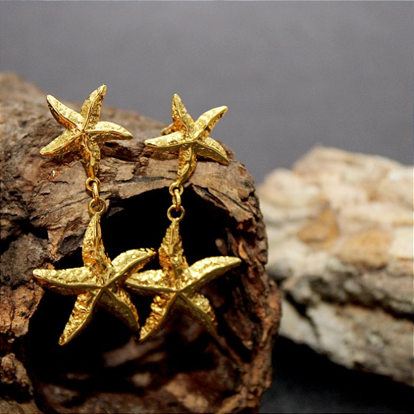 Brinco Nessa em Aço Inox Dourado