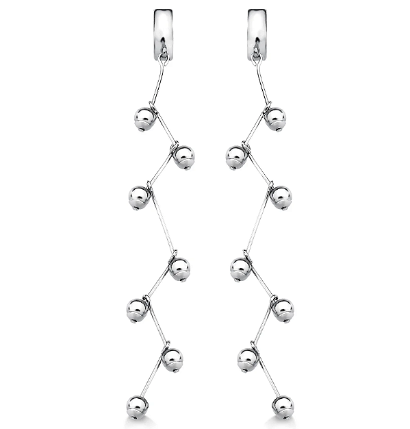 Brinco Alala - Cascata de Esferas em Aço Inox