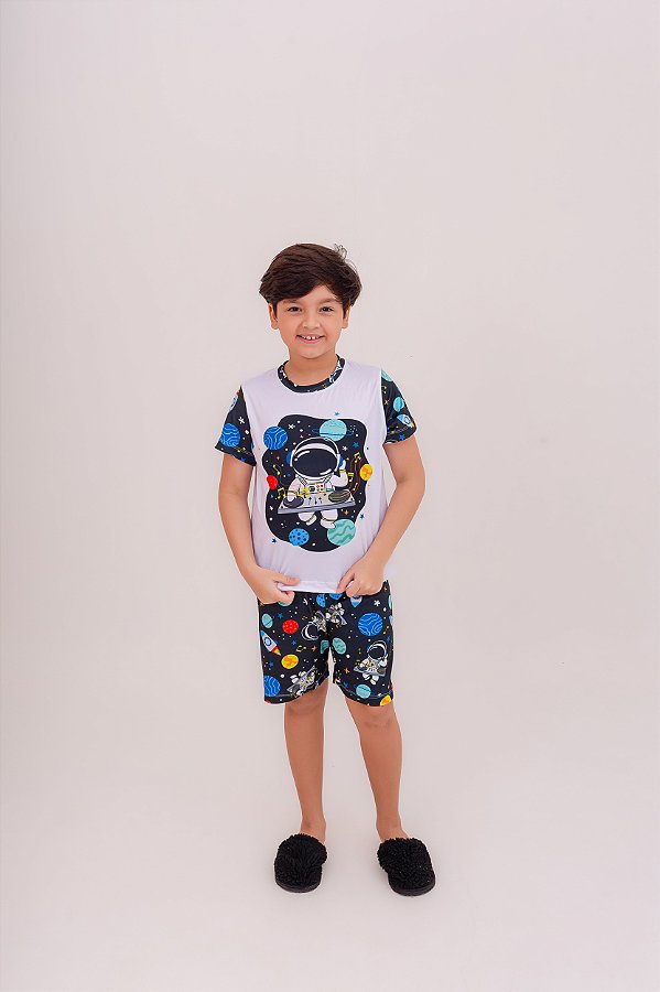Pijama Curto Menino Astronauta DJ