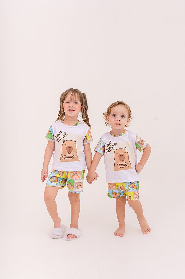 Pijama Curto Infantil Capi Mood