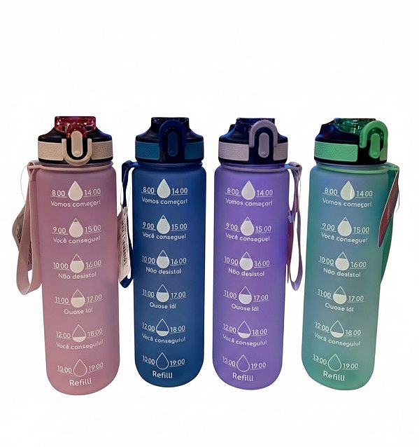 Garrafa Água Galão Squeeze 1L Academia Escola Antivazamento BPA Free