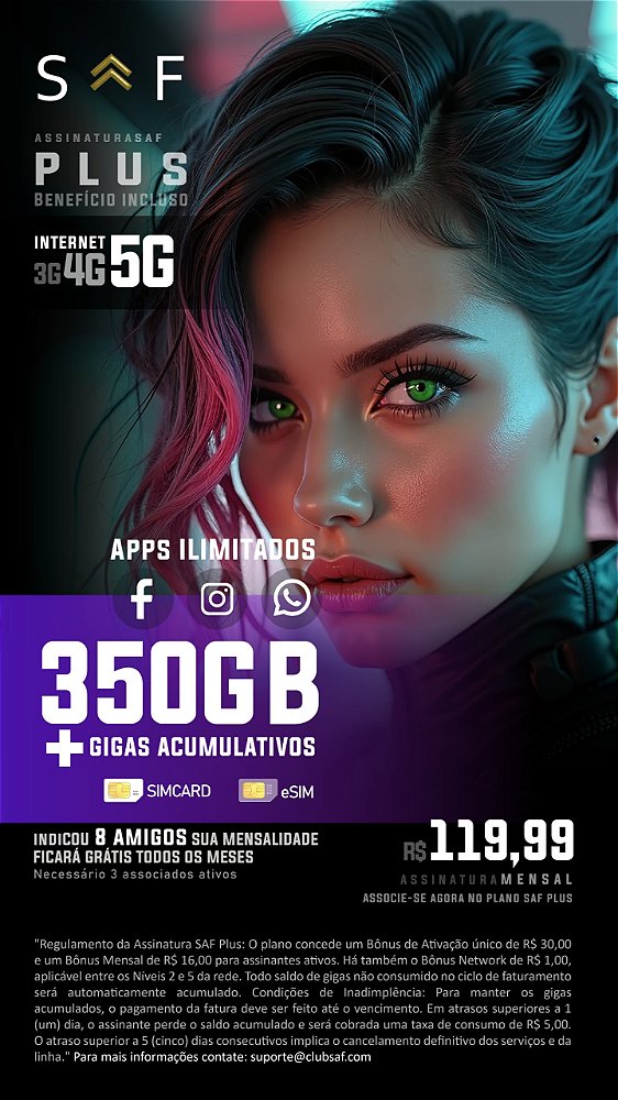 Saf Plus 350GB+Apps Ilimitados