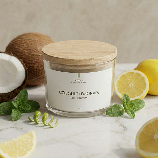 Vela Perfumada Premium 100g Coconut Lemonade