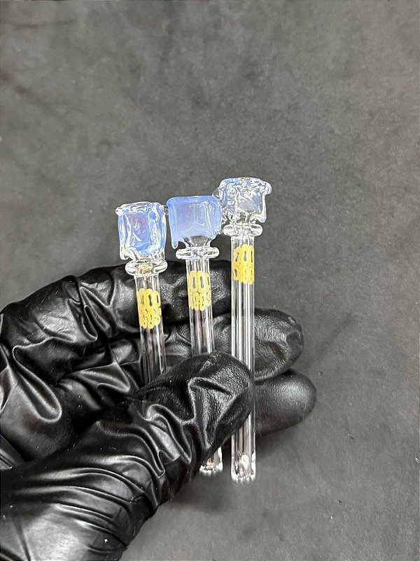 Piteira de Vidro - Gelo 7CM X 6MM