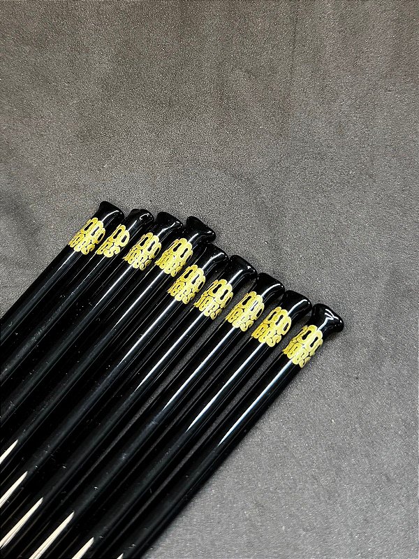 Kit 5un -Piteira de Vidro Full color preta XL 10CM X 6MM