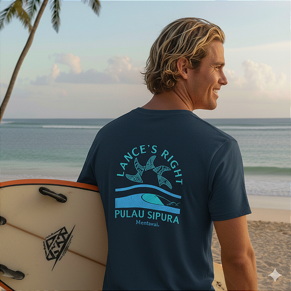 Camisa Mentawai Azul Marinho Estonada Lances