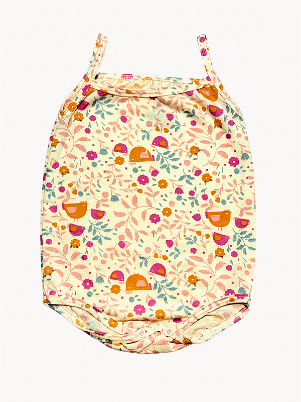 Body Alça Fina Estampado Menina Cotton - unidade