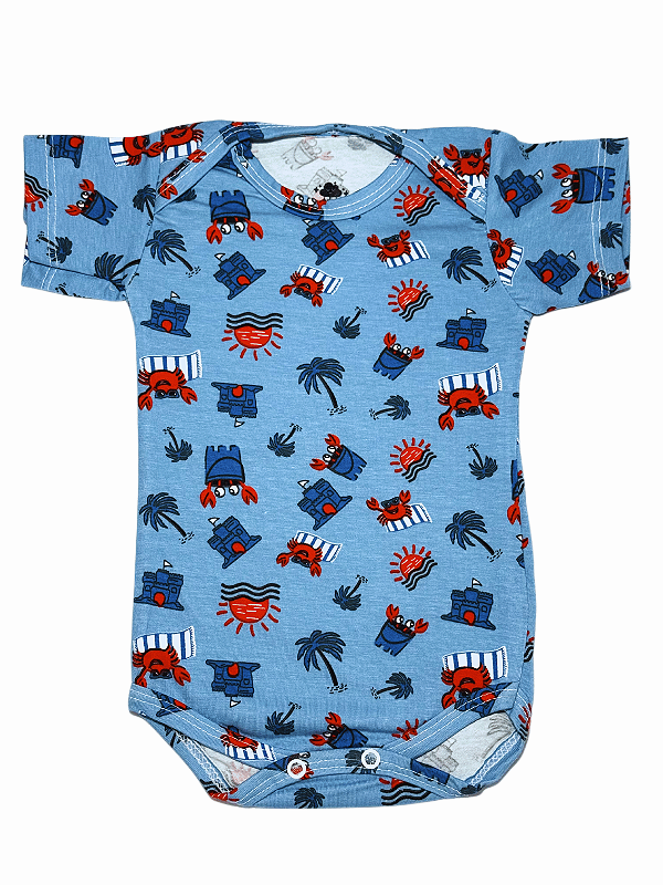 Body Meia Manga Estampado Menino Cotton - unidade