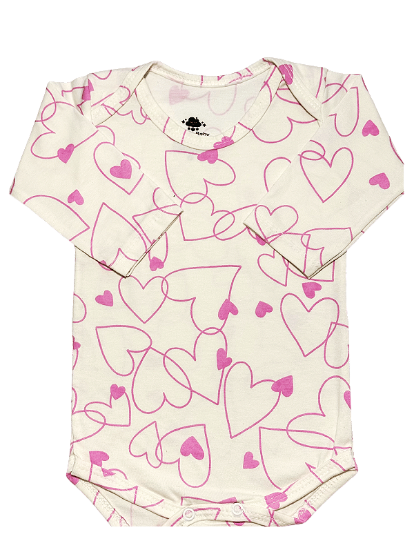 Body Manga Longa Estampado Menina Cotton - unidade