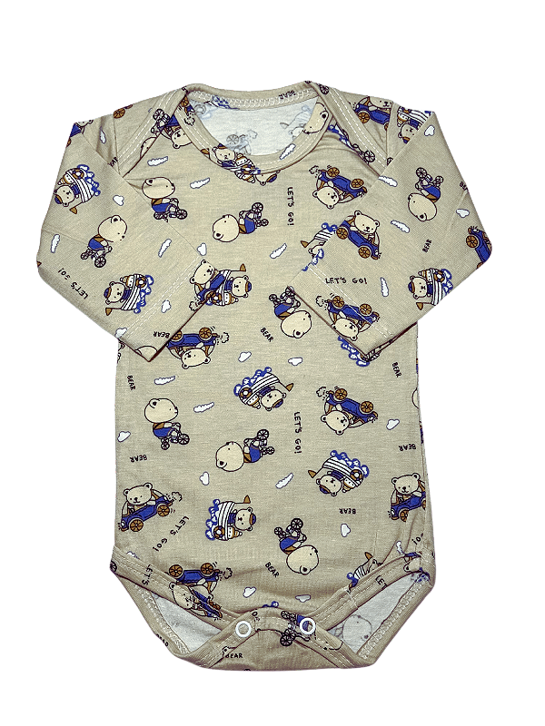Body Manga Longa Estampado Menino Cotton - unidade