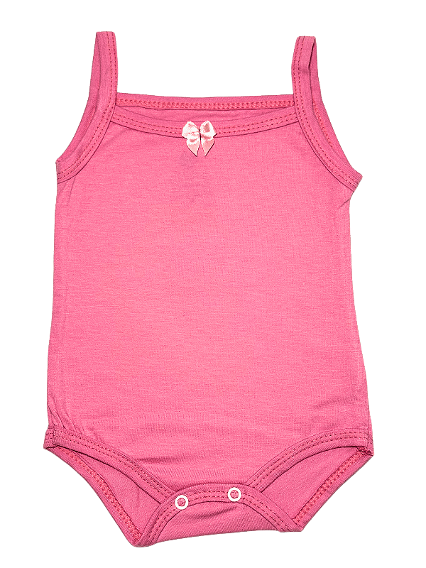 Body Alça Fina Liso Menina Cotton - unidade
