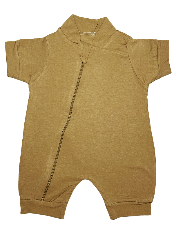 Macacão Meia Manga Liso Menino Cotton - unidade