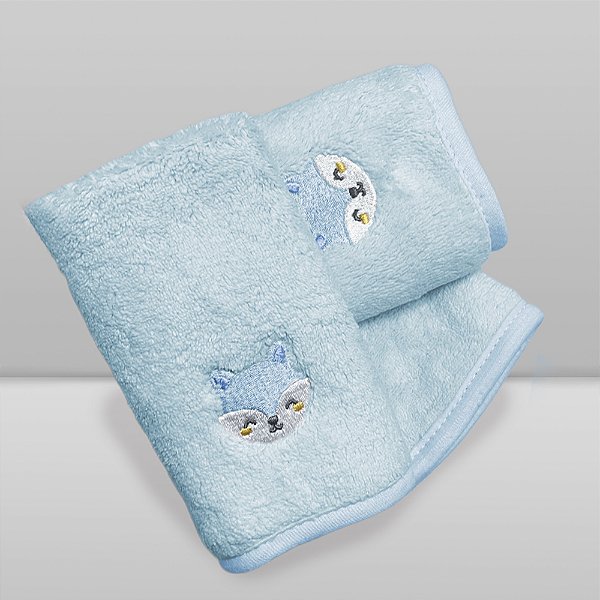 Kit Paninho de Boca Laço Bebê Babitas Bordado - Raposa