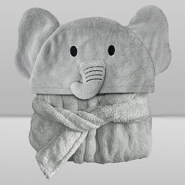 Roupão Infantil Animado Power Sec - Elefante