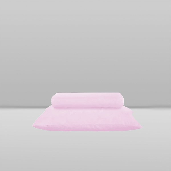 Jogo de Lençol com Fronha Marshmallow - Rosa Baby