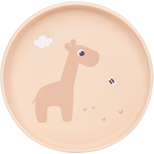 Pratinho em Silicone com Ventosa Cloudy - Bege