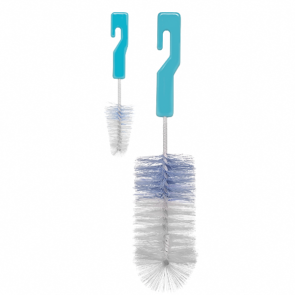 Kit Escovas Para Mamadeiras e Bicos - Azul