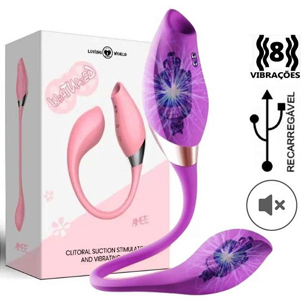VIBRADOR REC. SUGADOR 2 EM 1 FLOR AMEE
