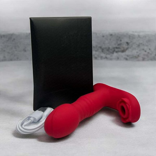 VIBRADOR REC. SUGADOR VAI E VEM FLOR POR APP