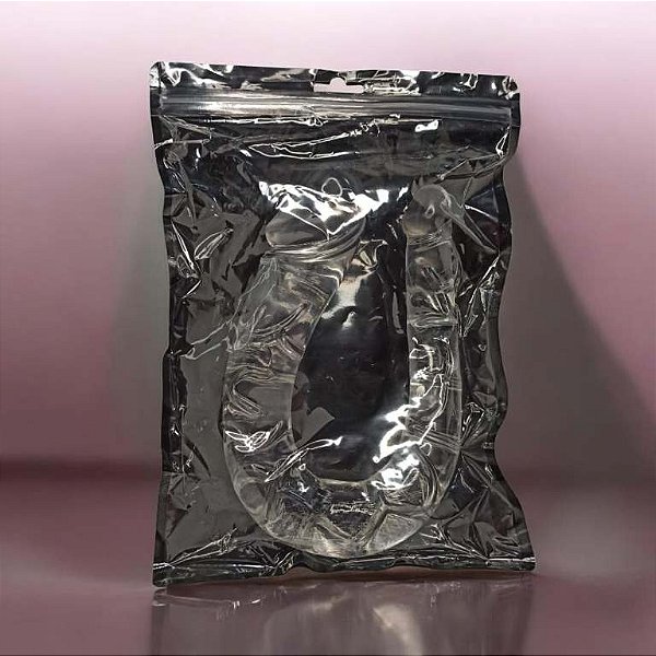 PENIS DUPLO CURVO TRASPARENTE 40cm