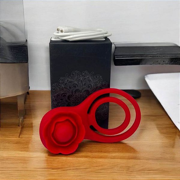 VIBRADOR REC. ANEL PENIANO DUPLO FLOR APP