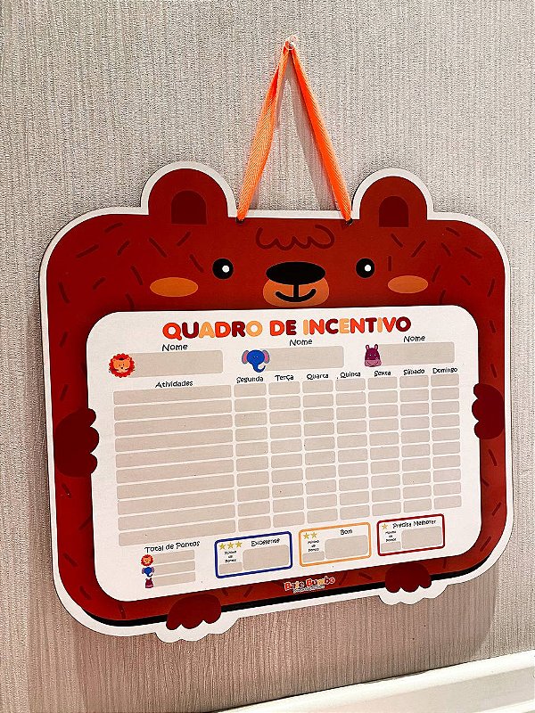 QUADRO DE INCENTIVO BICHOS