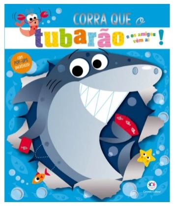 Livro Pop-up Corra que o tubarão e os amigos vêm aí!