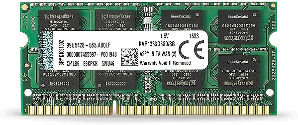 Memoria para Notebook DDR3 8GB 1333Mhz PC3L-12800 Kingston KVR1333D3S9/8G