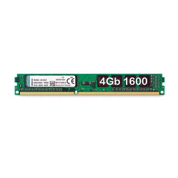 Memória para Desktop DDR3 4GB 1600Mhz PC3L-12800 LV 1.35V Kingston