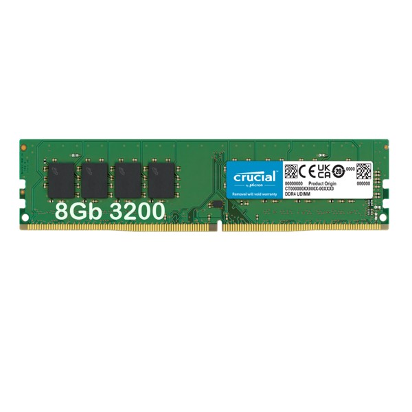 Memoria para Desktop DDR4 8GB 3200Mhz  PC4-25600 Crucial - CT8G4DFRA32A