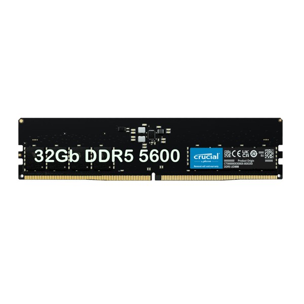Memoria para Desktop DDR5 32GB 5600Mhz Crucial - CT32G56C46U5