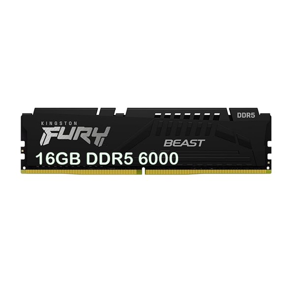 Memoria para Desktop DDR5 16GB 6000Mhz Kingston HyperX Fury Black - KF560C40BB-16