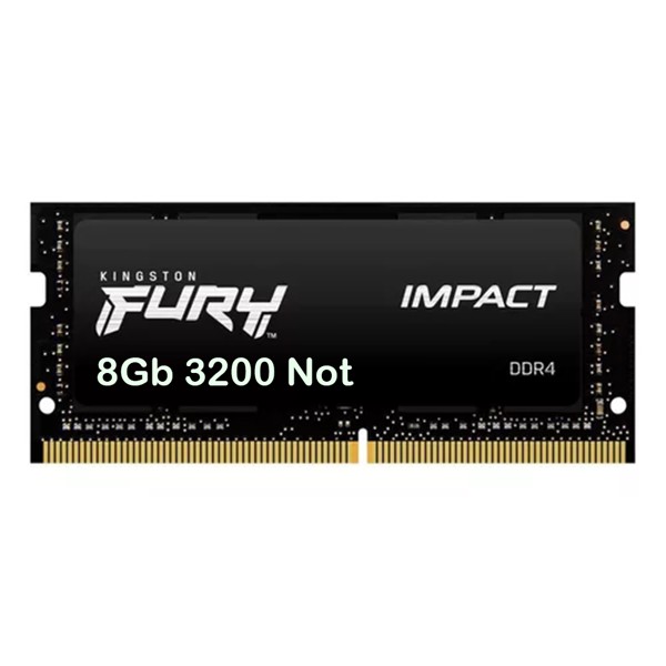 Memoria para Notebook DDR4 8GB 3200Mhz Kingston HyperX Fury Black - KF432S20IB1/8