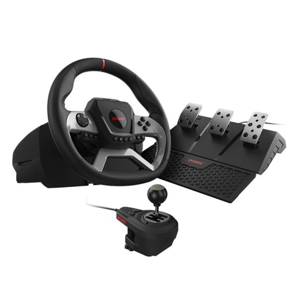 Volante Pcyes W270 para Pc, Xbox e Playstation, Force Feedback, Pedais e Câmbio