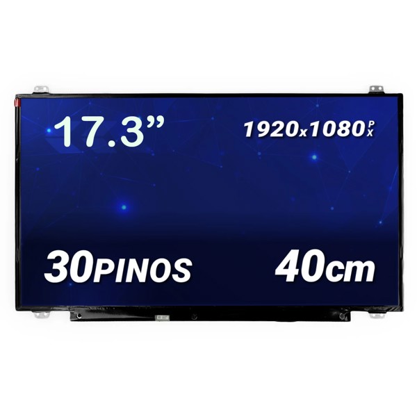 Tela para Notebook 17,3" Polegadas Slim 30 Pinos Esquerdo Full HD com abas Fosca