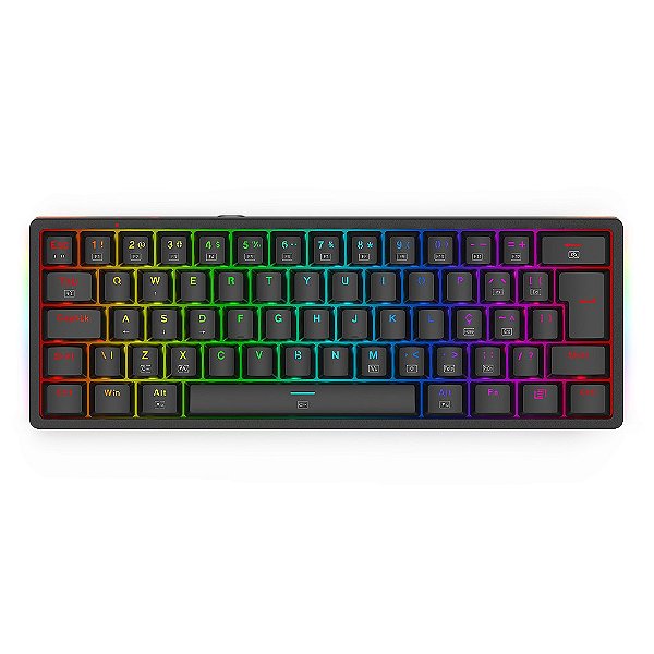 Teclado Mecânico Redragon Akali RGB Preto Switch Brown