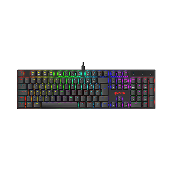 Teclado Mecânico Gamer Redragon Apas RGB Full Size Preto