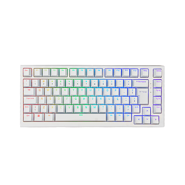 Teclado Mecânico Akko MG75 Switch Silver V3 Pro ABNT2 Branco