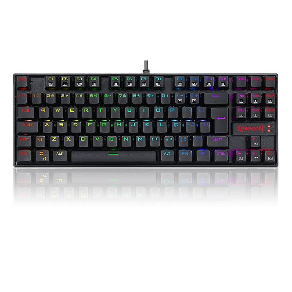 Teclado Magnético Redragon Kumara Pro V2 RGB Preto Switch Red