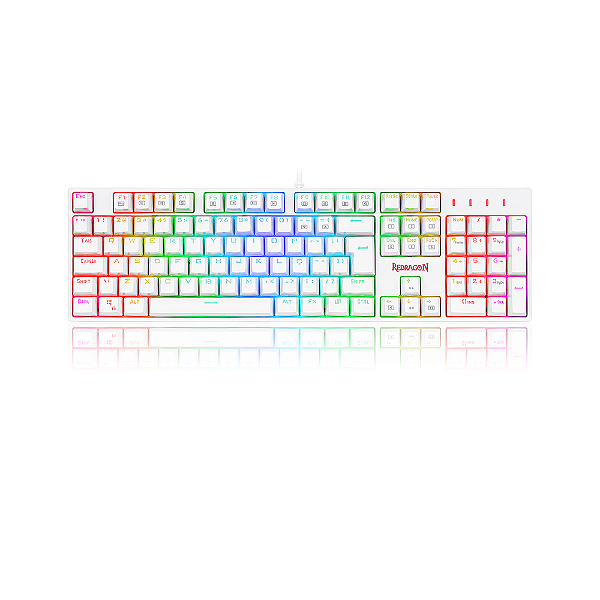 Teclado Gamer Redragon Surara Pro Abnt2 Rgb Switch RED Branco