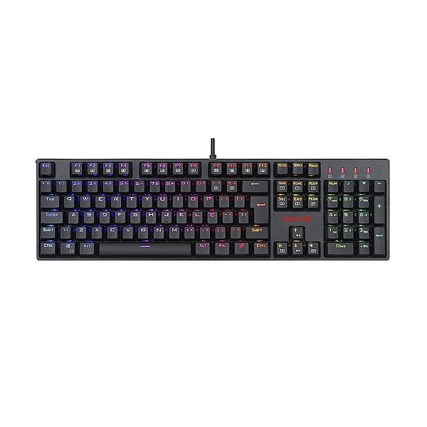Teclado Gamer Redragon Surara Pro Preto K582 Rgb Switch Azul Abnt2