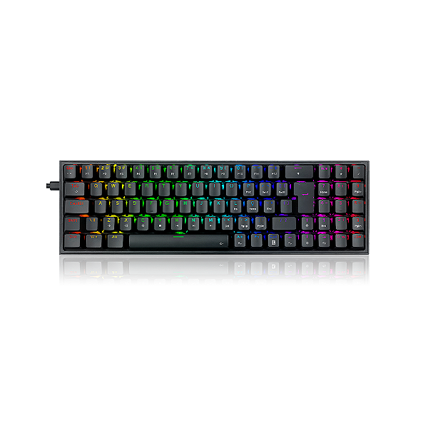 Teclado Gamer Redragon Pollux Rgb Preto Switch Red Abnt2