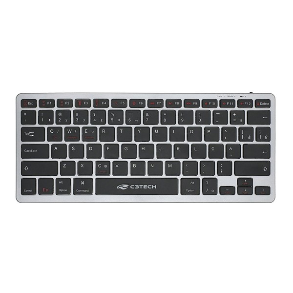 Teclado Bluetooth Recarregável K-BT50BK C3Tech