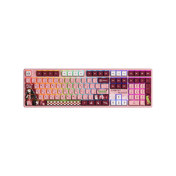Teclado Akko 5108b Demon Slayer Kamado Nezuko Cream Yellow
