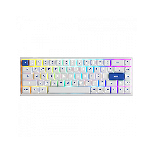 Teclado Akko 3068B Plus Azul Branco 65% Switch Jelly Purple