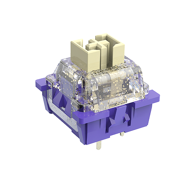 Switch Teclado Mecânico Redragon Panda Tátil de Dois Estágios Roxo com Glitter