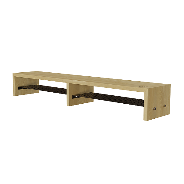 Suporte Monitor Elevado Elements Madeira Maciça Marfim 105cm