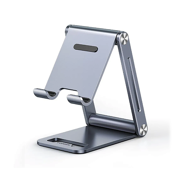 Suporte de Mesa Ugreen Smartphone Celular Ângulo Ajustável Metal Cinza