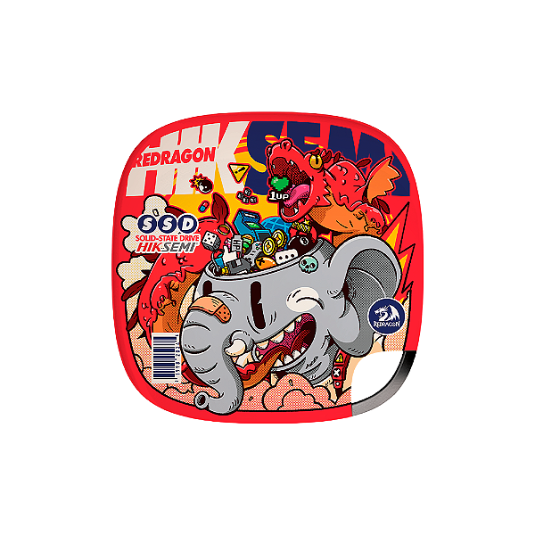 SSD Externo Redragon e Hiksemi Elefante 256Gb USB Tipo-C 3.0