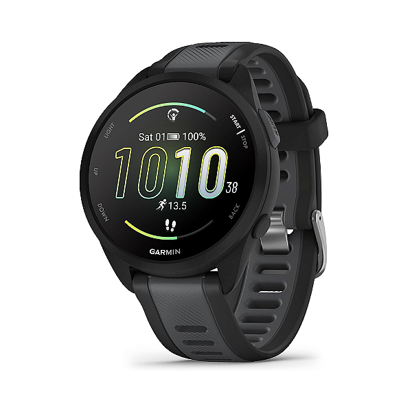 Relógio Smartwatch Garmin Forerunner 165 Music GPS Tela AMOLED Preto
